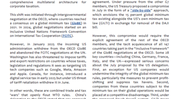 ICRICT Brief: The US Threat to Progress on Tax Multilateralism