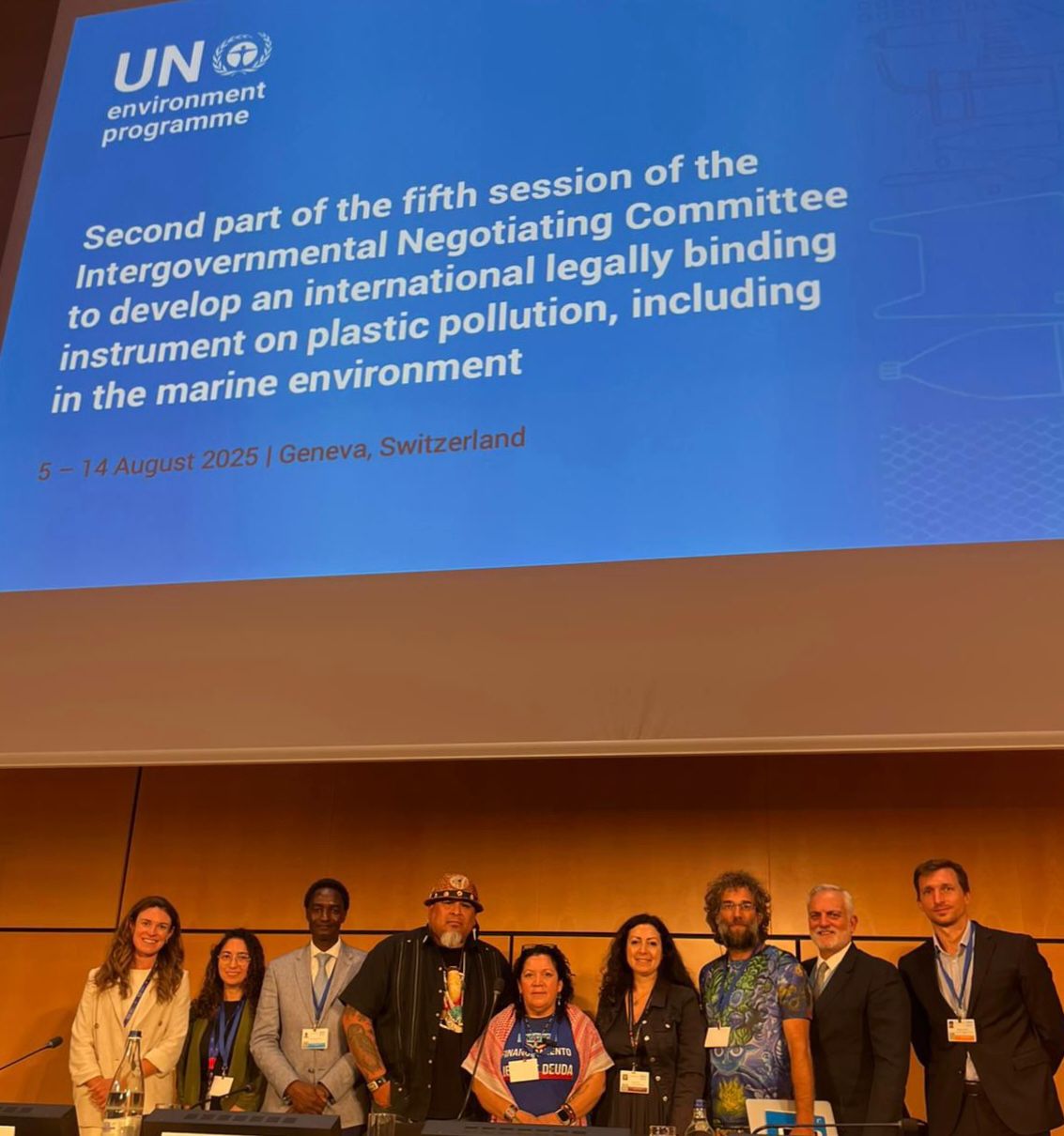 Panel on "Perspectives from the World of Work" at the Multistakeholder Forum at the Plastics Treaty INC-5.2 on 4 August 2025 - Photo credits: PSI