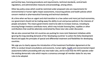 WTO MC13 - Template Letter