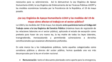 Llamamiento a la unidad de la ISP Ecuador y organizaciones fraternas