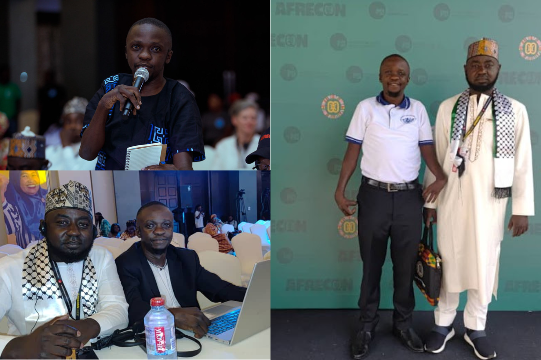 Geoffrey Musanje, Uganda Medical Workers Union and Abdoul Adamou, Syndicat National des Travailleurs de l’Énergie du Niger take the floor at AFRECON to present the guide